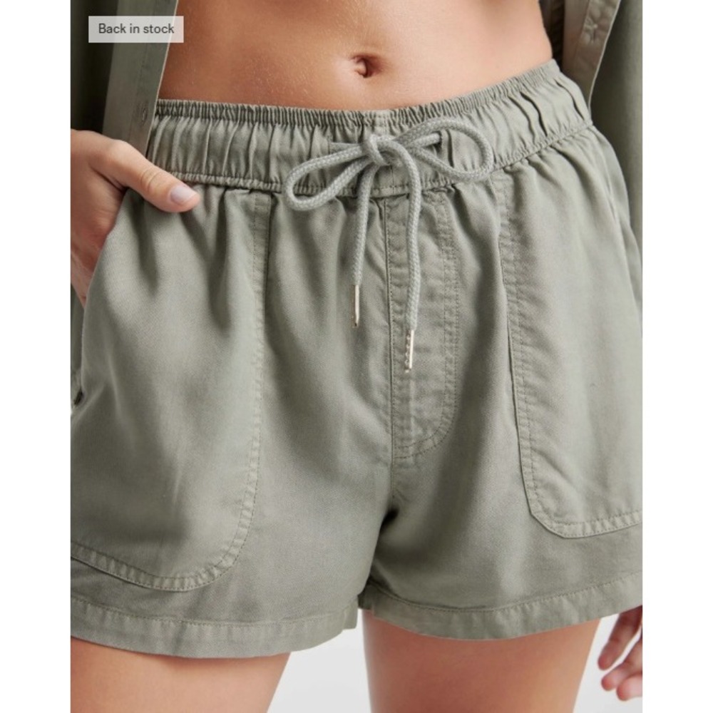 Quince Olive Green Cargo Shorts